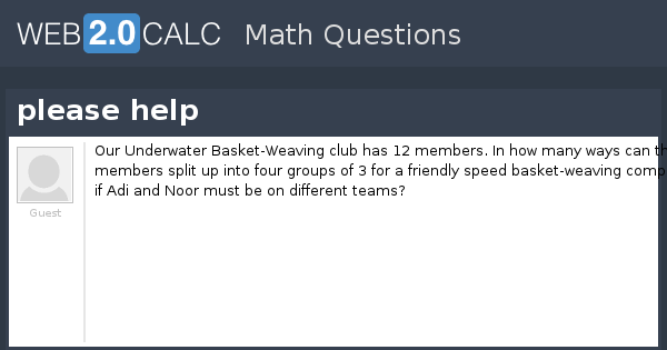 View question - please help