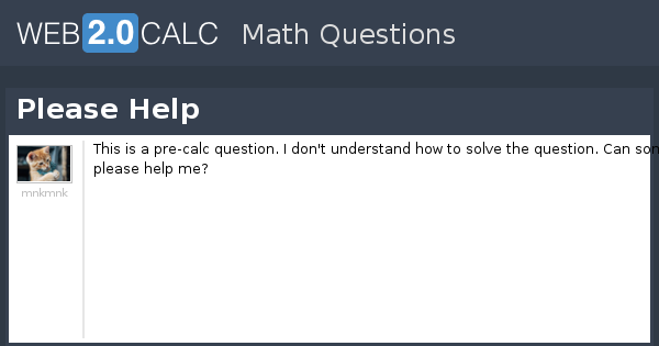 View question - Please Help