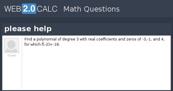View question - please help