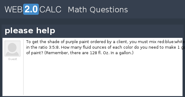 View Question Please Help