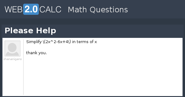 View question - Please Help