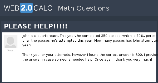View question - PLEASE HELP!!!!!