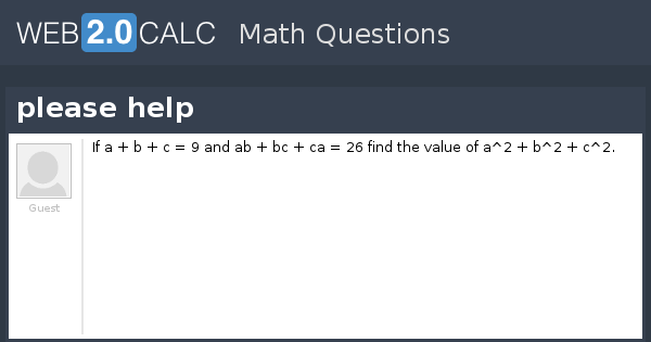 View Question Please Help