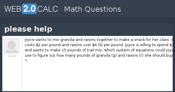 View question - please help