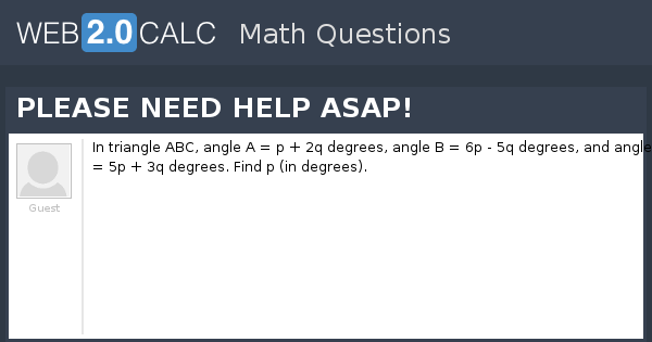 View question - PLEASE NEED HELP ASAP!