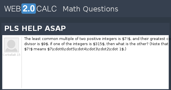 View question - PLS HELP ASAP