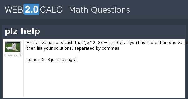 View question - plz help
