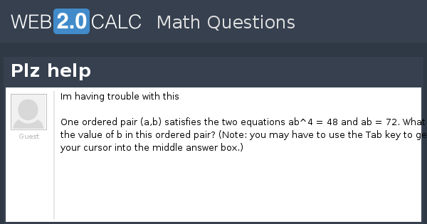 View question - Plz help