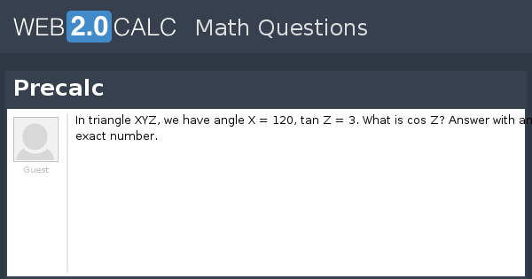 View question - Precalc