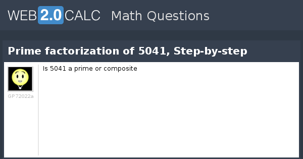 prime factorization of 5041