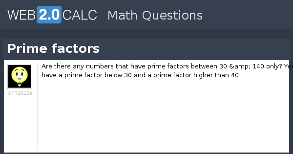 view-question-prime-factors