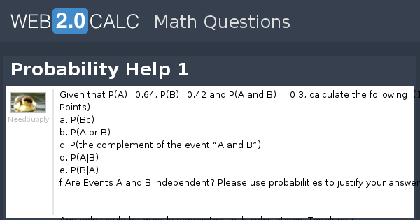 View question Probability Help 1