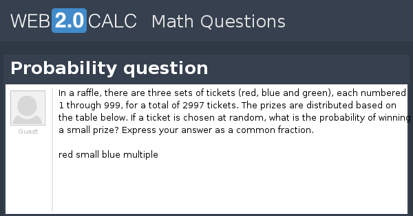 View Question Probability Question