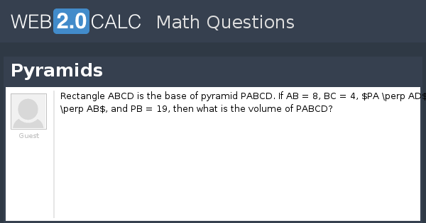 View question Pyramids