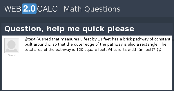 View question - Question, help me quick please
