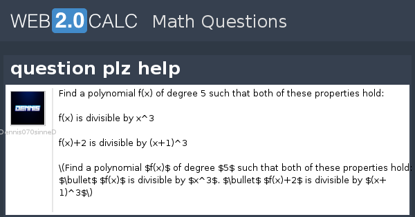 View question - question plz help