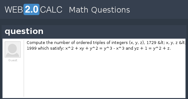 View Question Question