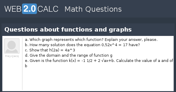 View question - Questions about functions and graphs