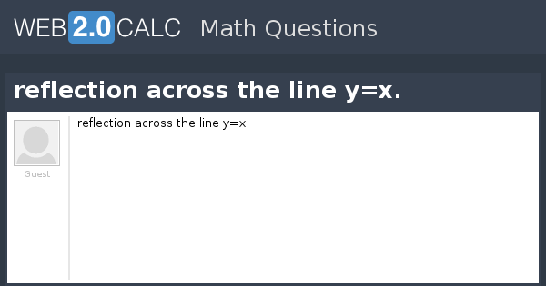 reflection calculator y