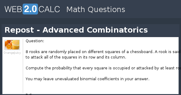 View question - Repost - Advanced Combinatorics