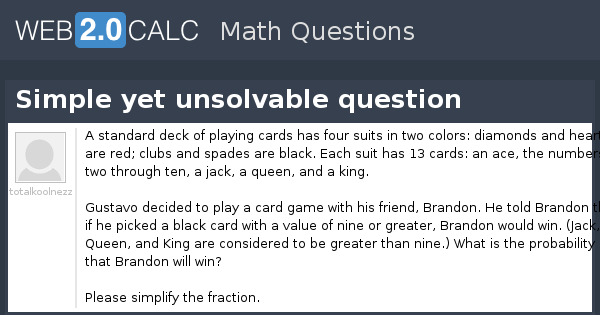 View question - Simple yet unsolvable question