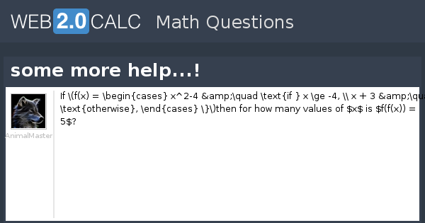View question - some more help...!
