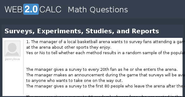 5.08 quiz surveys experiments studies and reports