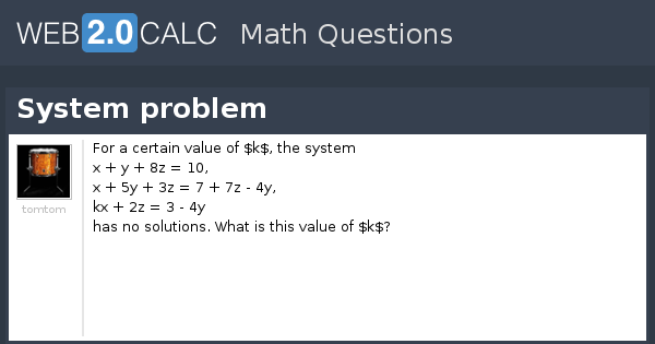 View question - System problem