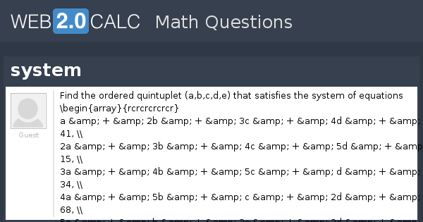 View question - system