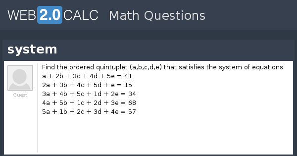 View question - system