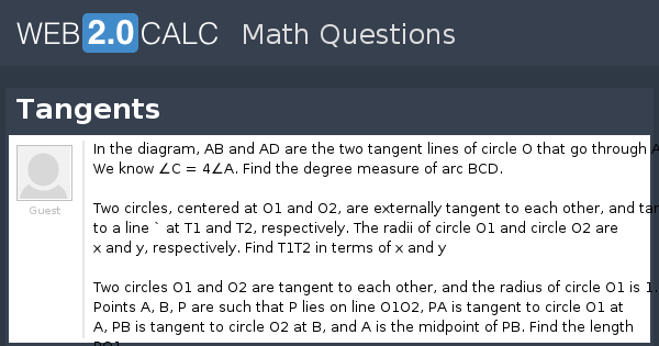 View Question Tangents
