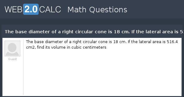 question-video-finding-the-slant-height-of-a-cone-given-its-total