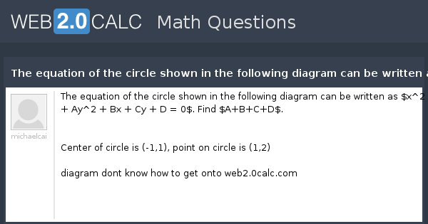 view-question-the-equation-of-the-circle-shown-in-the-following-diagram-can-be-written-as-x-2
