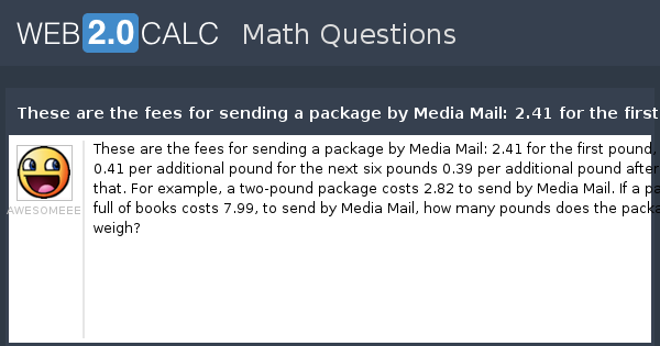 View Question These Are The Fees For Sending A Package By Media Mail 