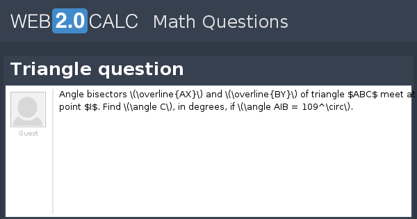 View question - Triangle question