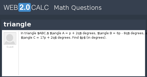 View question - triangle