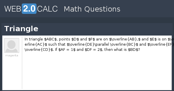 View question - Triangle