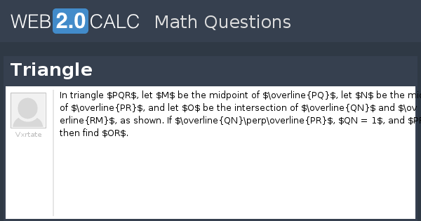 View question - Triangle