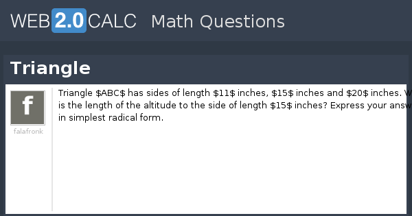View question - Triangle