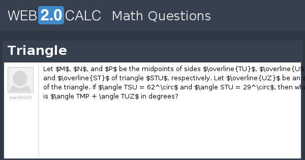View question - Triangle