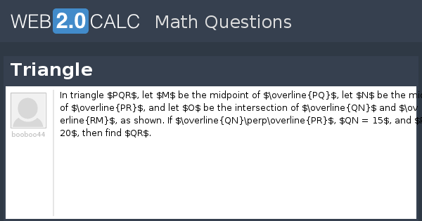 View question - Triangle