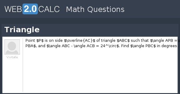View question - Triangle