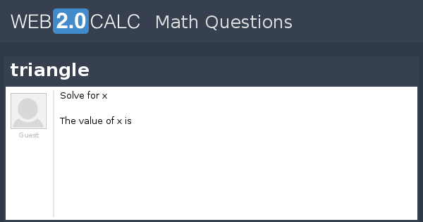 View question - triangle