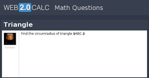 View question - Triangle