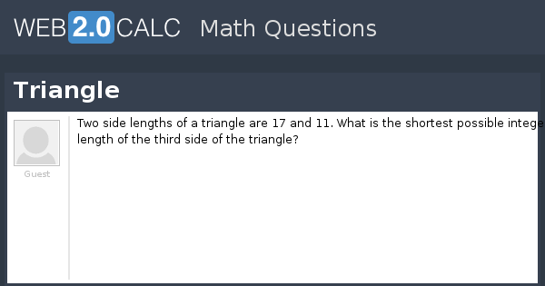 View question - Triangle
