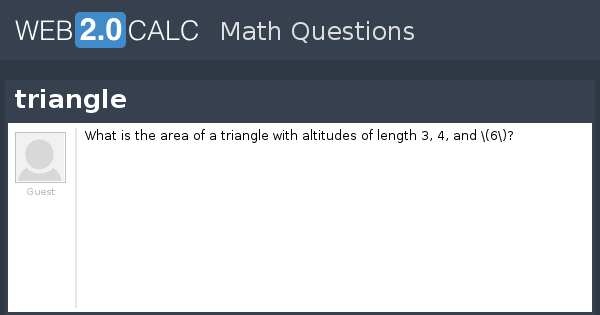 View question - triangle