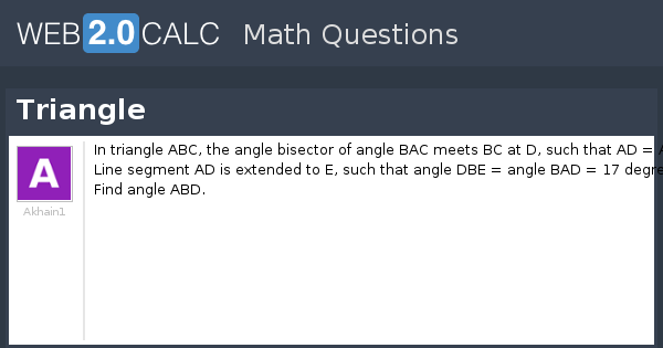 View question - Triangle
