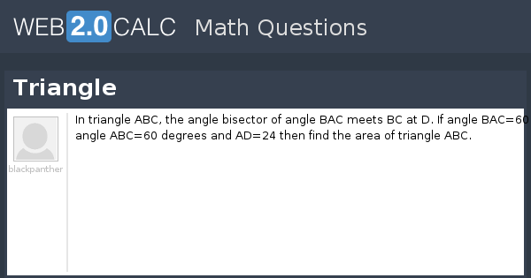 View question - Triangle