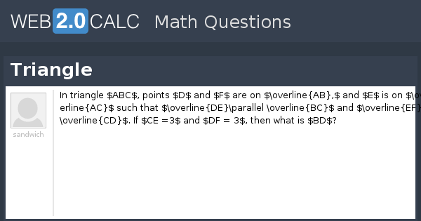 View question - Triangle