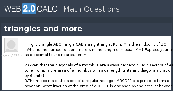 View question - triangles and more